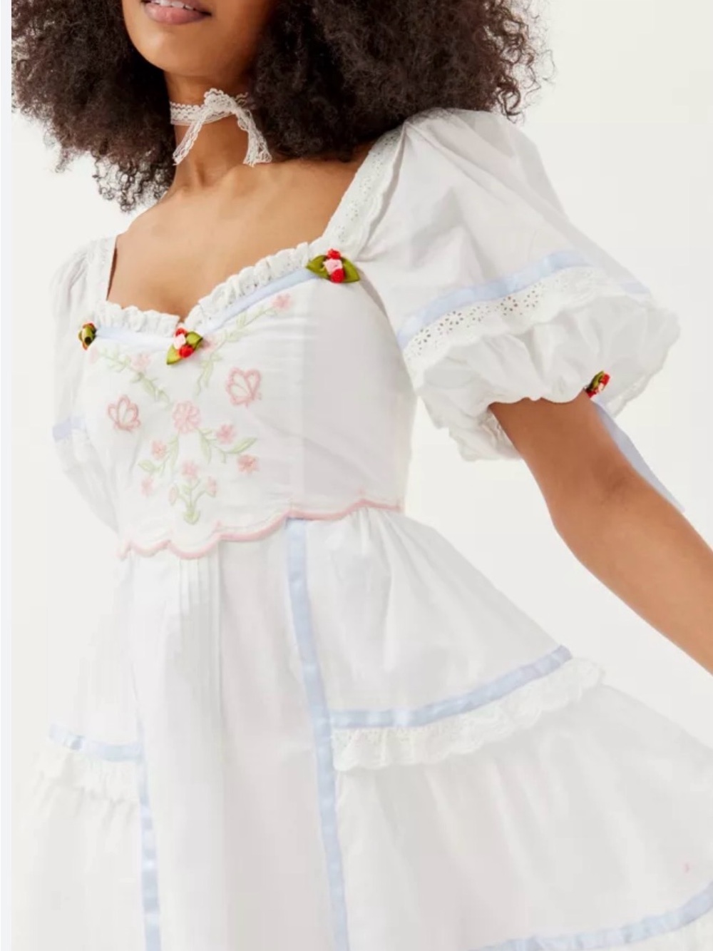 For Love And Lemons Meadow Embroidered Mini Dress - Picture 6 of 6